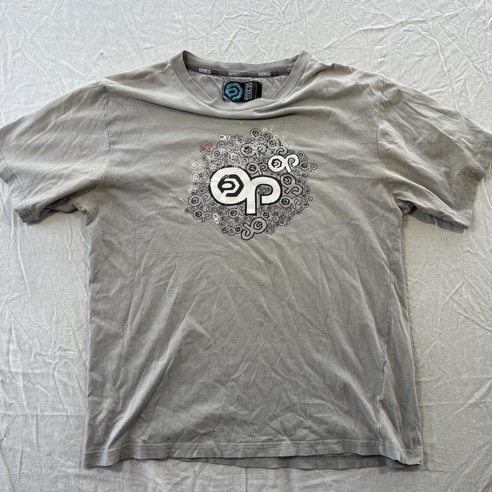 Vintage Ocean Pacific OP Surfwear Men's T-Shirt Grey Y2K Retro Med